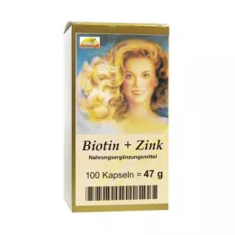 BIOTIN PLUS Gélules de zinc pour les cheveux, 100 gélules