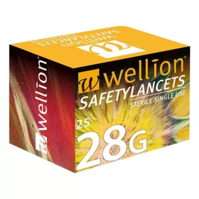 WELLION Safetylancets 28 G Hall de sécurité, 25 pièces WELLION Safetylancets 28 G Hall de sécurité, 25 pièces