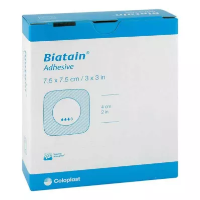BIATAIN Pansement mousse 7,5x7,5 cm auto-adhésif, 10 pces