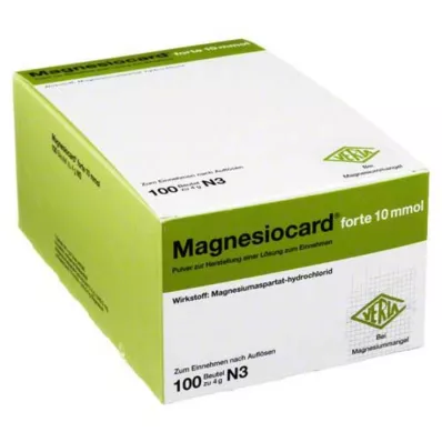 MAGNESIOCARD forte 10 mmol Plv. pour la fabrication dune solution à administrer, 100 pcs MAGNESIOCARD forte 10 mmol Plv. pour la fabrication dune solution à administrer, 100 pcs