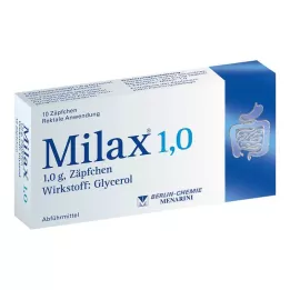 MILAX 1,0 Suppositoires, 10 pces