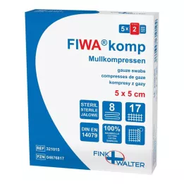 MULLKOMPRESSEN 5x5 cm stérile 8 fois, 5X2 pces
