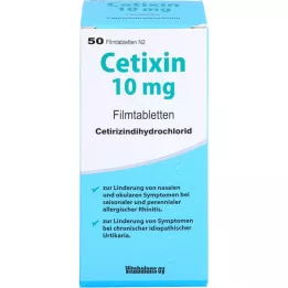 CETIXIN 10 mg Comprimés pelliculés, 50 pc