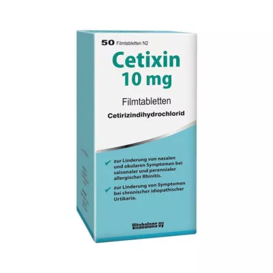 CETIXIN 10 mg Comprimés pelliculés, 50 pc CETIXIN 10 mg Comprimés pelliculés, 50 pc