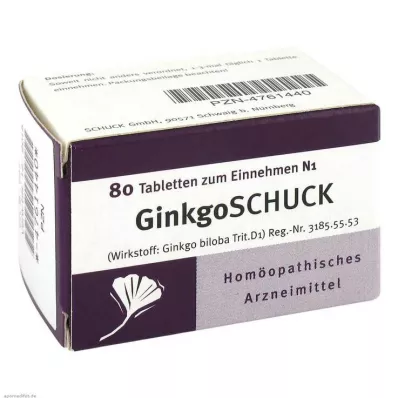 GINKGOSCHUCK Comprimés, 80 pcs