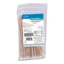WATTETRÄGER 15 cm avec petite tête de coton, 100 pces