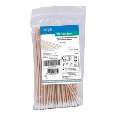 WATTETRÄGER 15 cm avec petite tête de coton, 100 pces