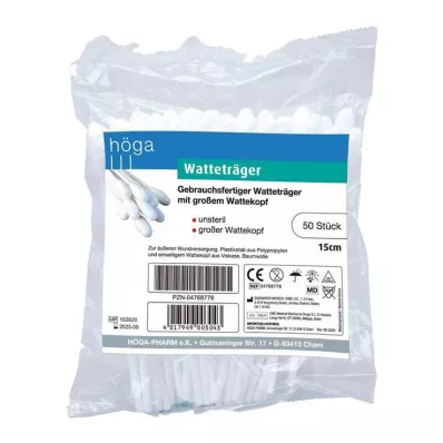 WATTETRÄGER Tête de coton de 15 cm, 50 pces