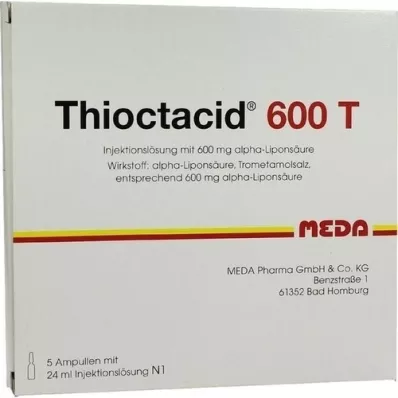 THIOCTACID Solution injectable 600 T, 5X24 ml