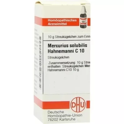 MERCURIUS SOLUBILIS Globules Hahnemanni C 10, 10 g