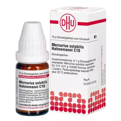 MERCURIUS SOLUBILIS Globules Hahnemanni C 10, 10 g