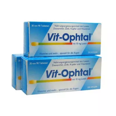 VIT OPHTAL avec 10 mg de lutéine en comprimés, 90 pièces VIT OPHTAL avec 10 mg de lutéine en comprimés, 90 pièces