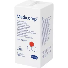 MEDICOMP Comp. non tissé non stérile 5x5 cm 4 plis, 100 pces