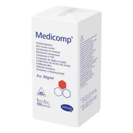 MEDICOMP Comp. non tissé non stérile 5x5 cm 4 plis, 100 pces