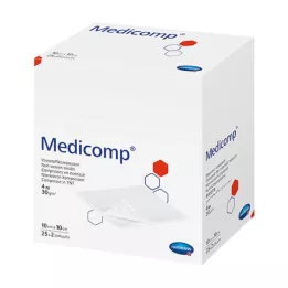 MEDICOMP Comp. non tissé non stérile 10x10 cm 4 plis, 100 pces