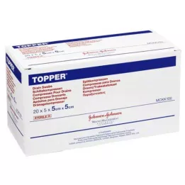 TOPPER Compresse à fente 5x5 cm stérile, 20X5 pces