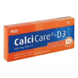 CALCICARE Comprimés à mâcher D3, 20 pc