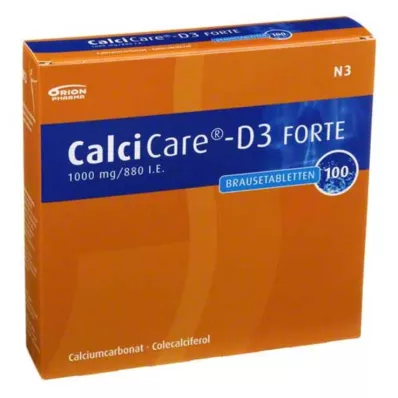 CALCICARE D3 forte comprimés effervescents, 100 pc