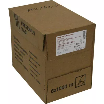 Nacl 0,9% bouteille à vis en plastique, 6X1000 ml