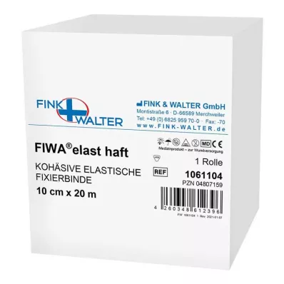 FIXIERBINDE Cohésif élastique 10 cmx20 m blanc, 1 pc