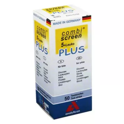 COMBISCREEN Bandelettes de test 5+Leuko Plus, 50 pièces