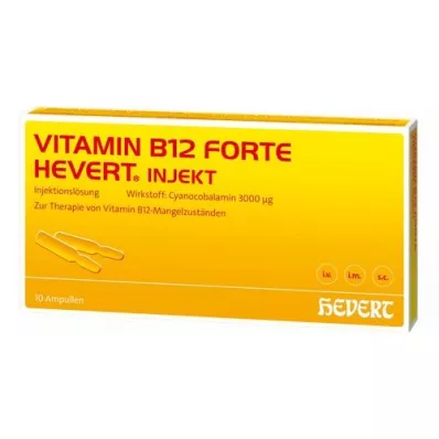 VITAMIN B12 HEVERT forte ampoules injectables, 10X2 ml