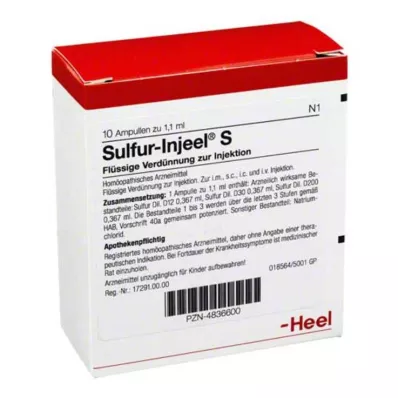 SULFUR INJEEL Ampoules S, 10 pces SULFUR INJEEL Ampoules S, 10 pces