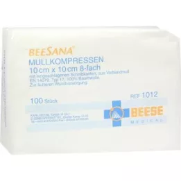 MULLKOMPRESSEN 10x10 cm non stérile 8 fois, 100 pces