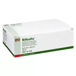 SILKAFIX Pansement adhésif 2,5 cmx9,2 m, 12 pièces