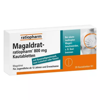 Magaldrat-ratiopharm® 800 mg comprimés à croquer, 20 pc Magaldrat-ratiopharm® 800 mg comprimés à croquer, 20 pc