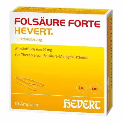 FOLSÄURE HEVERT ampoules forte, 10X2 ml
