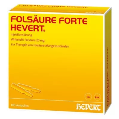 FOLSÄURE HEVERT ampoules forte, 100X2 ml