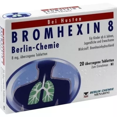 BROMHEXIN 8 Berlin Chemie comprimés enrobés, 20 pc