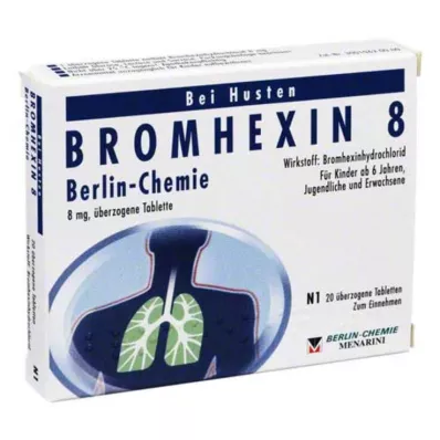 BROMHEXIN 8 Berlin Chemie comprimés enrobés, 20 pc