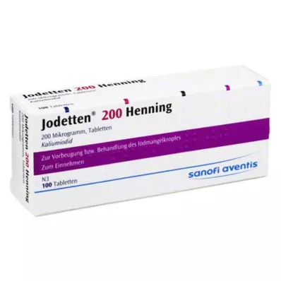 JODETTEN 200 comprimés de Henning, 100 pc