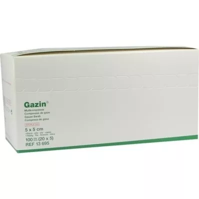 GAZIN Compresse de gaze 5x5 cm stérile 12 plis, 20X5 pces
