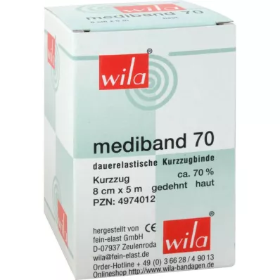 MEDIBAND 70 Bande à Allongement Court 8 cmx5 m couleur chair, 1 pc