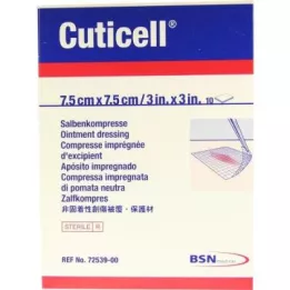 CUTICELL Compresses de pommade 7,5x7,5 cm, 10 pces
