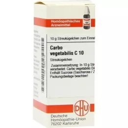 CARBO VEGETABILIS C 10 globules, 10 g