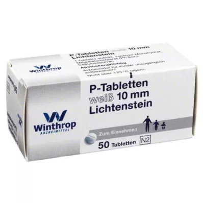 P TABLETTEN blanc 10 mm, 50 pcs