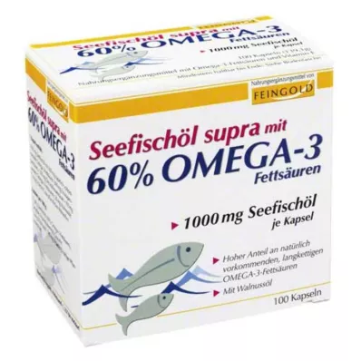 SEEFISCHÖL Supra avec 60% doméga-3, 100 gélules