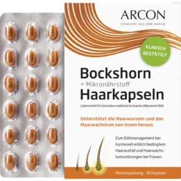 BOCKSHORN+Capsules micronutritionnelles pour cheveux Tisane plus, 60 capsules