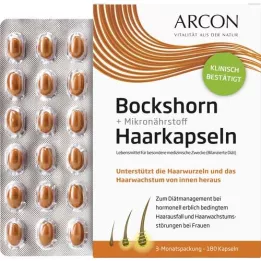 BOCKSHORN+Capsules de micronutrition pour cheveux Tisane plus, 180 capsules