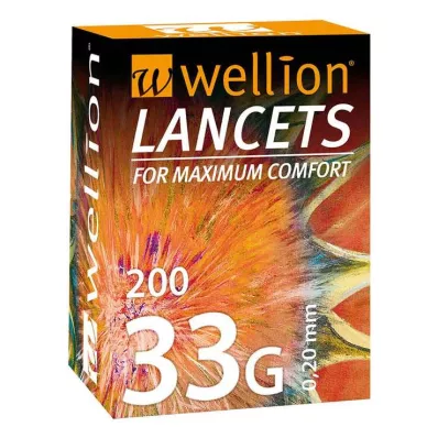 WELLION Lancets 33 G, 200 pièces WELLION Lancets 33 G, 200 pièces