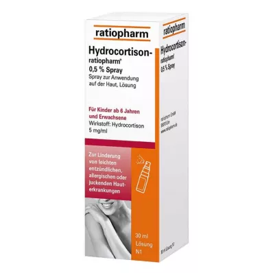 Hydrocortisone ratiopharm® 0,5% spray, 30 ml Hydrocortisone ratiopharm® 0,5% spray, 30 ml