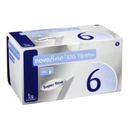 NOVOFINE Aiguilles 6 mm 32 G Tip etw, 100 pces