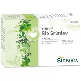 SIDROGA Sachets filtres de thé vert Wellness, 20X1.7 g