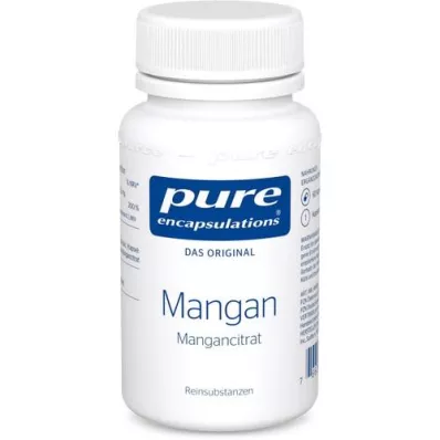 PURE ENCAPSULATIONS Gélules de citrate de manganèse, 60 gélules