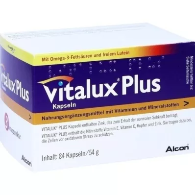 VITALUX Plus gélules de lutéine et doméga-3, 84 gélules