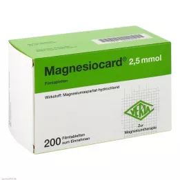 MAGNESIOCARD 2,5 mmol Comprimés pelliculés, 200 pc